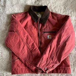 Carhartt womens coat coral and brown